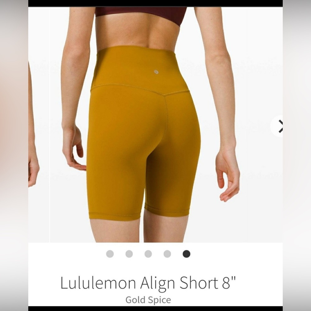 Lululemon Align short 8”  sz-20 Gold Spice color